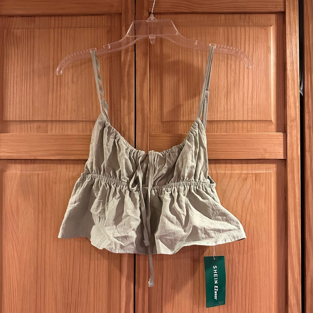 SHEIN Green Cropped Tank NEVER WORN NWT